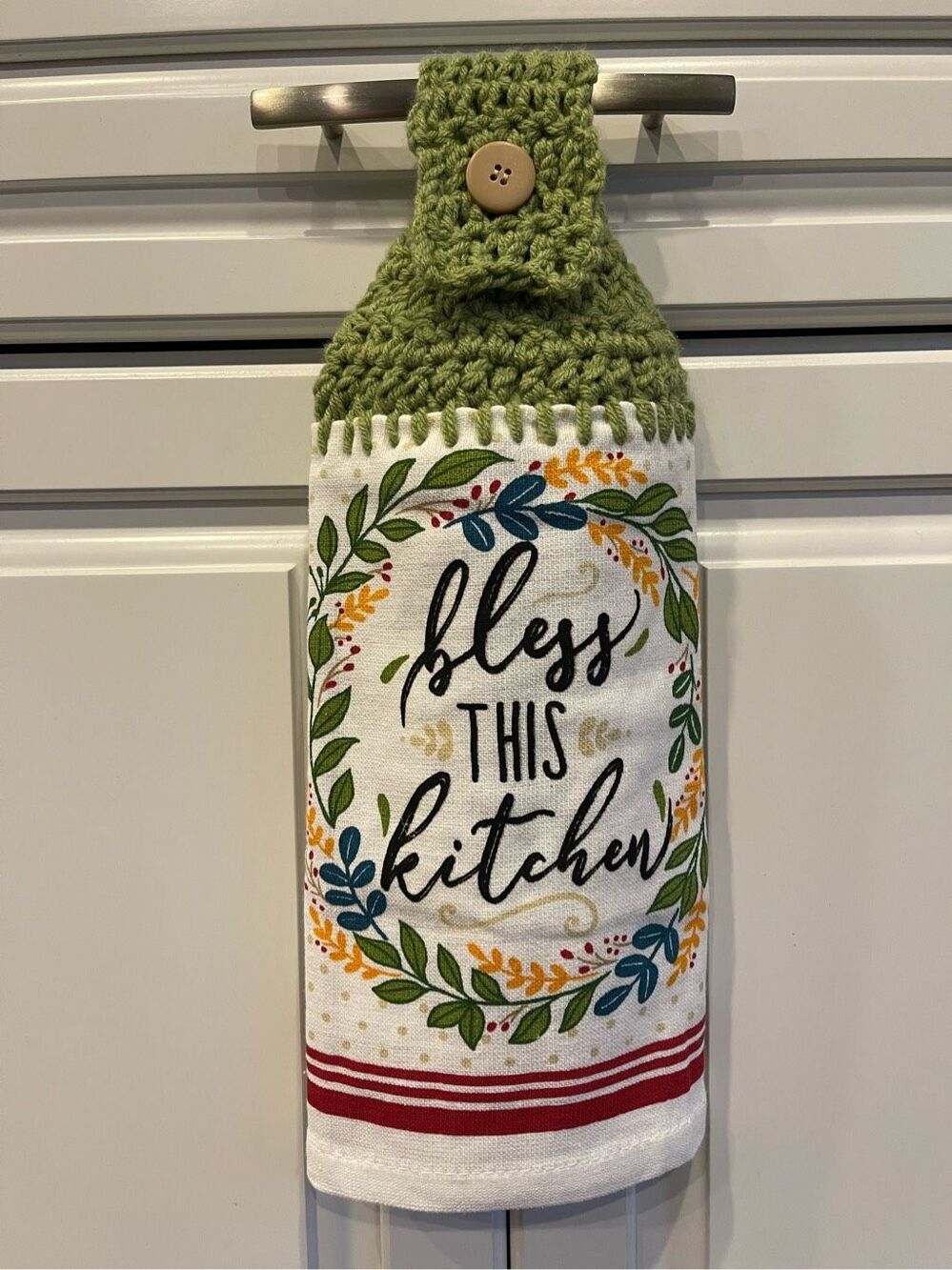 Crochet Top Kitchen Towel- Bless this Kitchen
